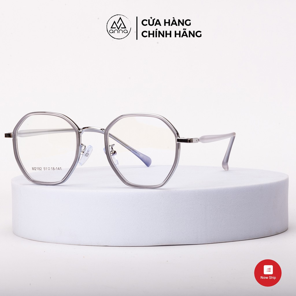 Gọng kính chính hãng ANNA thiết kế dáng vuông kết hợp kim loại và nhựa 380HQ034 | BigBuy360 - bigbuy360.vn