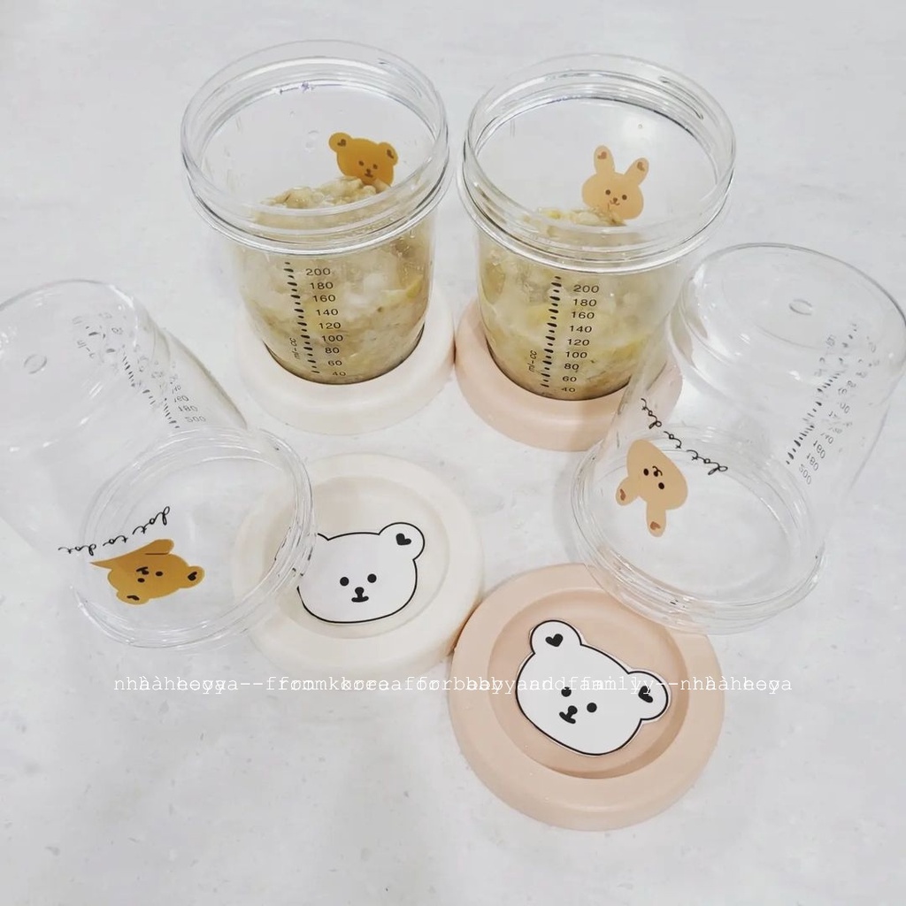 SET 3 HŨ TRỮ ĐỒ ĂN DẶM CHO BÉ DOTTODOT X TGM MADE IN KOREA