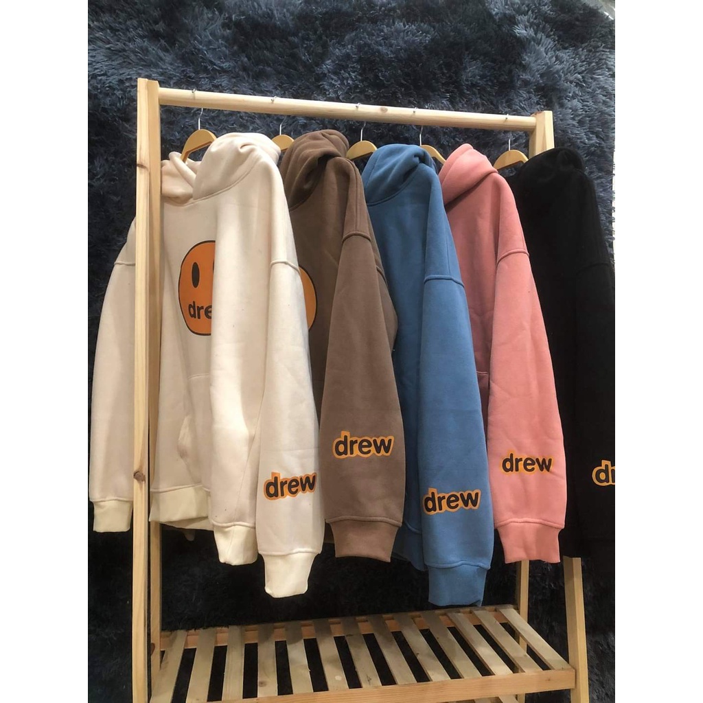 Áo Hoodie DREWW Mũ 2 Lớp Form Rộng Nam Nữ Phong Cách UNISEX Hàn Quốc, Nỉ Ngoại Siêu Dày Dặn Ấm Áp Thấm Hút Mồ Hôi