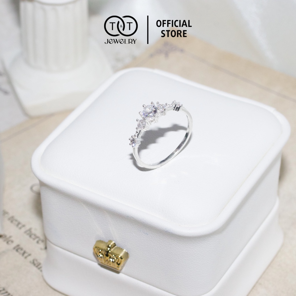 Nhẫn Bạc Nữ T&amp;T Jewelry ICE Princes nạm đá cao cấp NN07