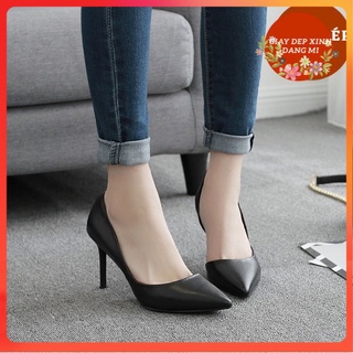 (xả kho) GIÀY CAO GÓT BÚP BÊ HỞ HÔNG GÓT NHỌN  9P [CG0496] Giày dép xinh Mys