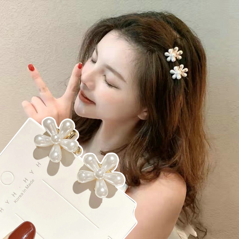 Kẹp Tóc Hình Hoa Đính Ngọc Trai Mini Dễ Thương Thời Trang Cho Nữ dreamdiary