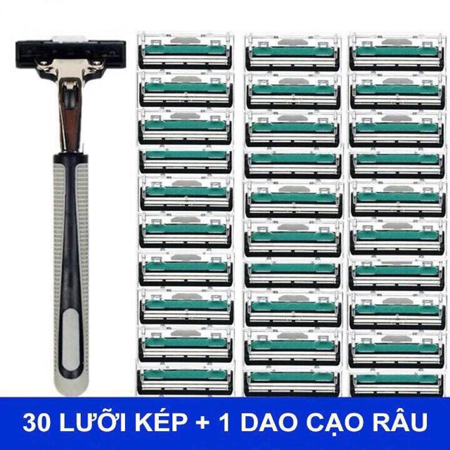 Sét dao cạo râu kèm 36 lưỡi dao kép + kem siêu hot