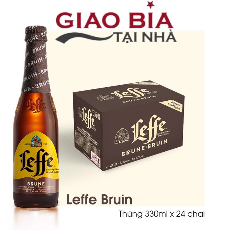 Hoả Tốc Bia Leffe Blond - Bruin  Thùng 24 Chai 330ml | Bia Nhập Khẩu Bỉ