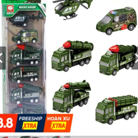 Set 6 ô tô mô hình công trình xây dựng cho bé, đồ chơi cho bé thoả sức sáng tạo. Giao màu ngẫu nhiên