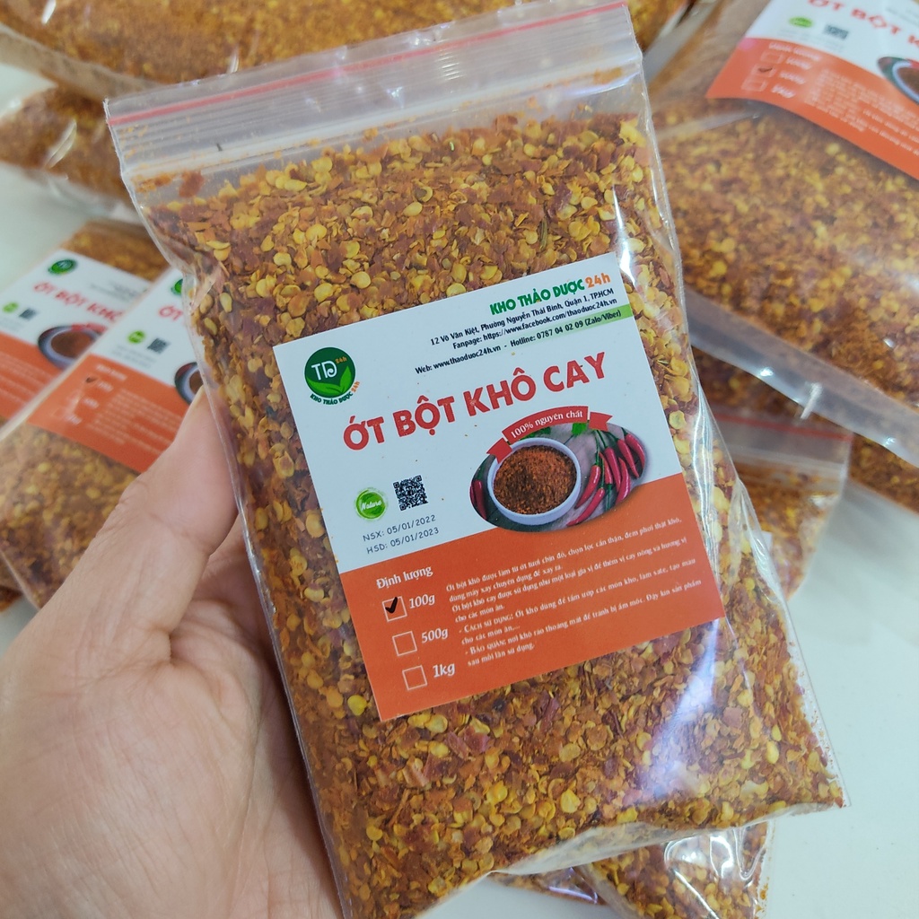 Ớt khô cánh nhỏ siêu cay, dùng làm kim chi, gia vị ướp gà, vit, heo, cá nướng, hàng công ty [250 g - 500g] I Farm24h