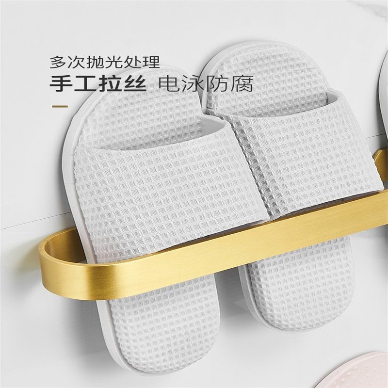 Không gian nhôm phòng tắm giá dép nhà vệ sinh treo tường lưu trữ giày hiện vật đục lỗ miễn phí để | BigBuy360 - bigbuy360.vn