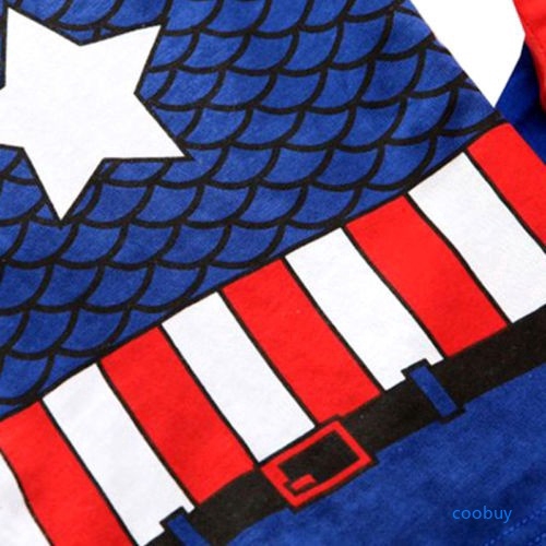 Set áo tay dài hình Captain America và quần cho bé trai