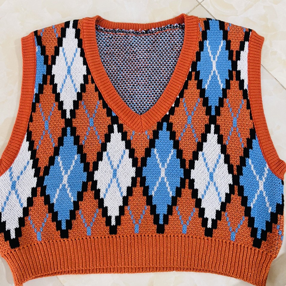 Áo len gile croptop Gile len trám nhiều màu Gile len mịn đẹp phong cách Hàn Quốc - Dolce Len05