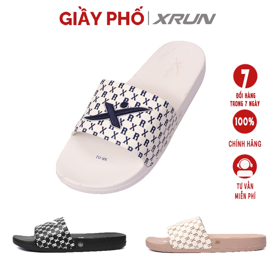 Dép Thể Thao Xrun 02 Nam Nữ, Màu Đen, Trắng, Hồng, Bảo Hành 12 Tháng - Giầy Phố