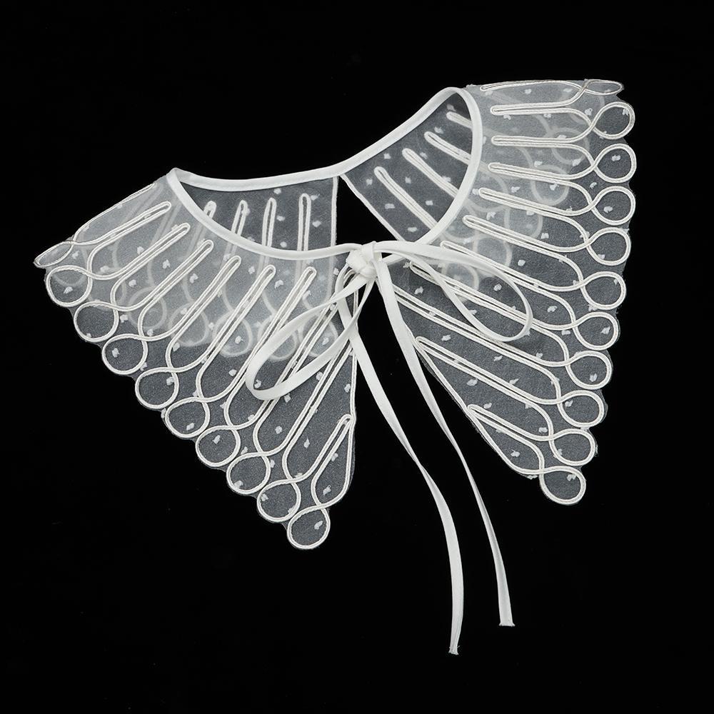 Cổ Áo Ren Họa Tiết Hoa Thêu Phong Cách Retro Thời Trang