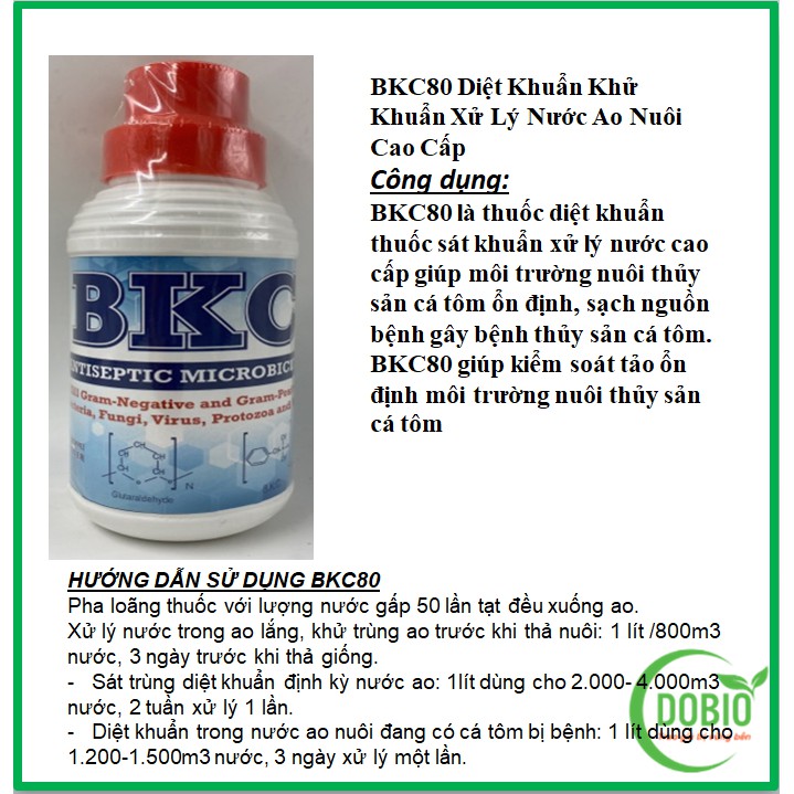 BKC80 DOPA Xử Lý Nước Ao cho thủy sản
