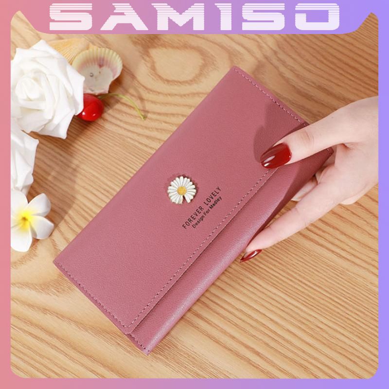 Ví nữ dài cầm tay hoa cúc đẹp đựng tiền nhiều ngăn thời trang cao cấp DA2 | BigBuy360 - bigbuy360.vn