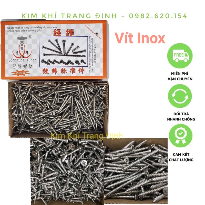1 Kg Vít Chìm Inox Đủ Cỡ