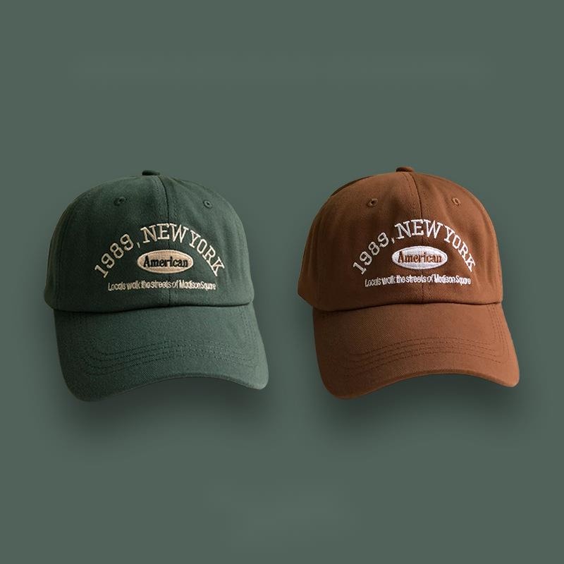 Mũ Lưỡi Trai Thêu Chữ Phong Cách retro Cá Tính Cho Cặp Đôi