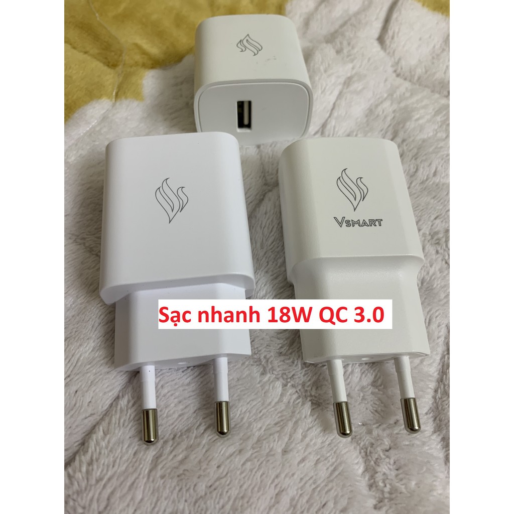 Sạc cáp Vsmart các loại, sạc nhanh 18W | Chính hãng bảo hành 3 tháng 1 đổi 1