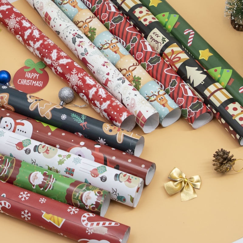 Giấy gói quà họa tiết hoạt hình giáng sinh độc đáo cao cấp 74*51cm