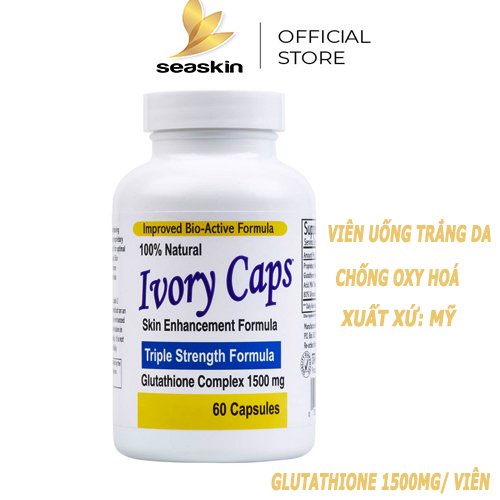 Viên uống trắng da ivory caps viên uống bổ sung Glutathione