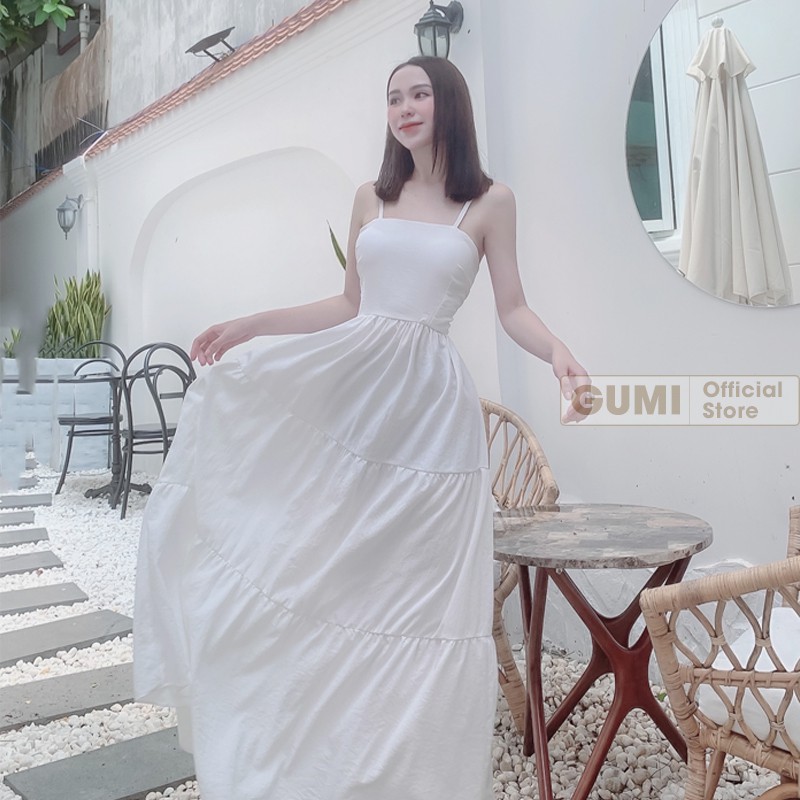 Đầm maxi dài 2 dây đi biển có mút ngực hở lưng đan dây cao cấp - Váy maxi 2 dây hở lưng đi biển xinh đẹp GM2100 | BigBuy360 - bigbuy360.vn