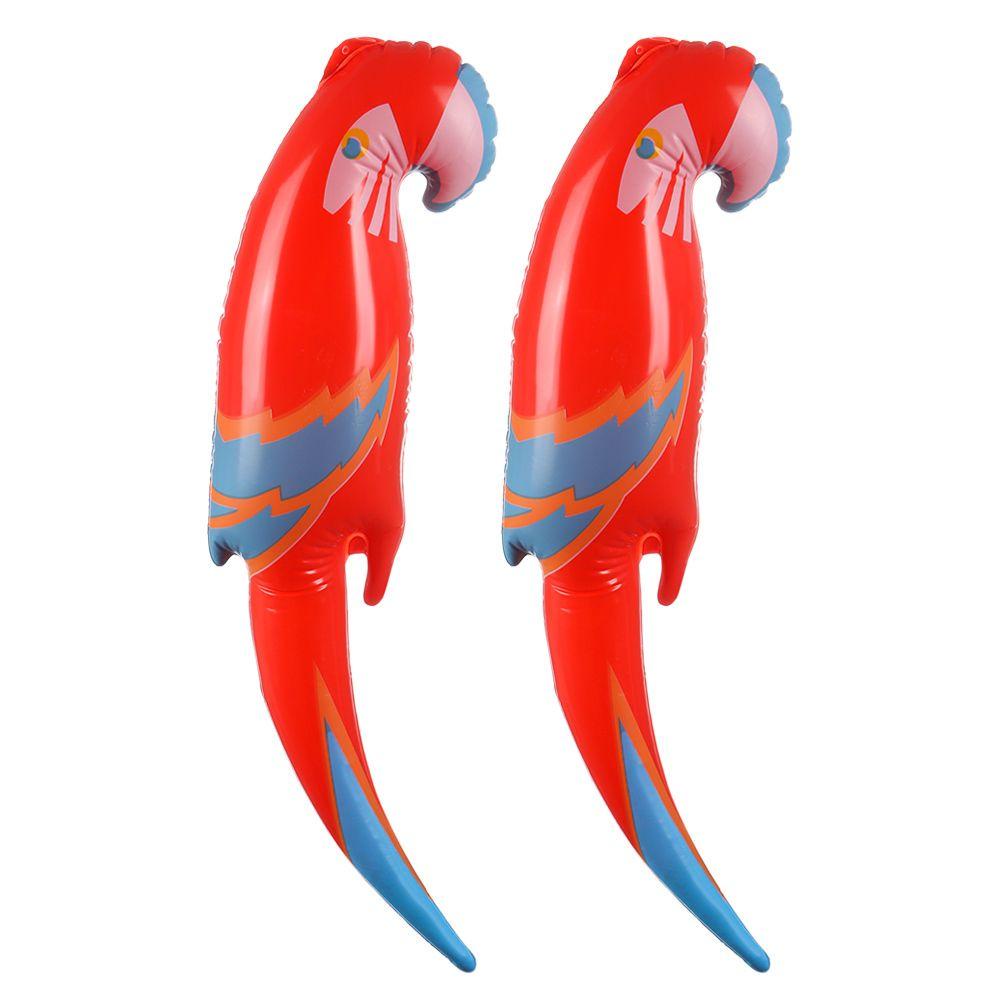 Bộ 2 Bong Bóng PVC Bơm Hơi Họa Tiết Động Vật Vui Nhộn Trang Trí Tiệc Ngoài Trời Cho Vẹt