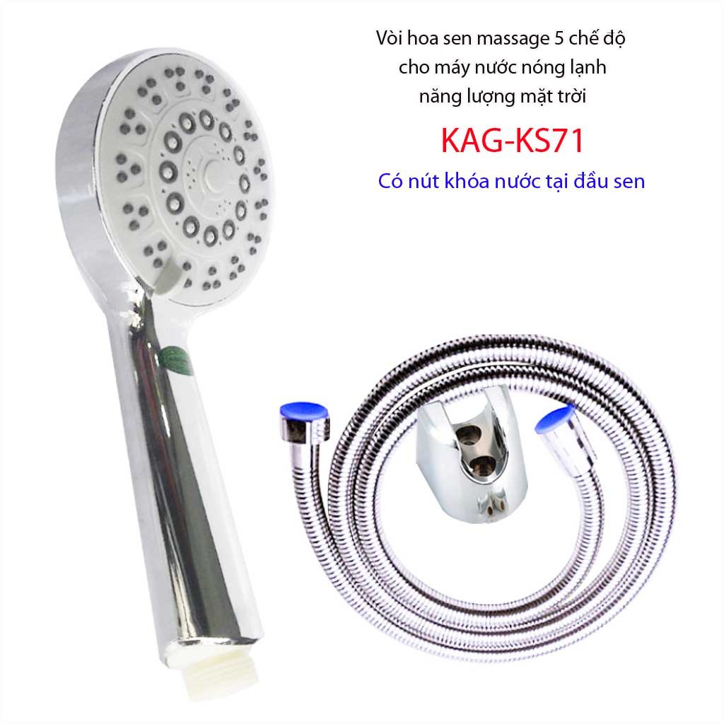 Tay sen massage, vòi hoa sen máy nước nóng năng lượng mặt trời KAG-KS71