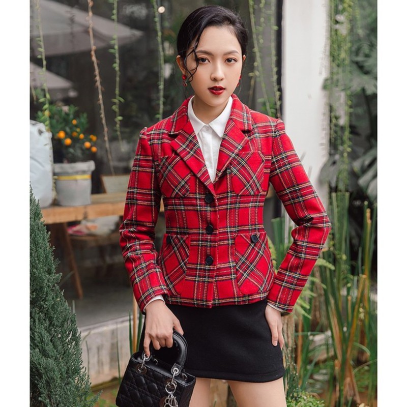 Áo khoác dạ nữ 92WEAR mùa đông thiết kế hàn quốc túi ốp KDA1501 | BigBuy360 - bigbuy360.vn