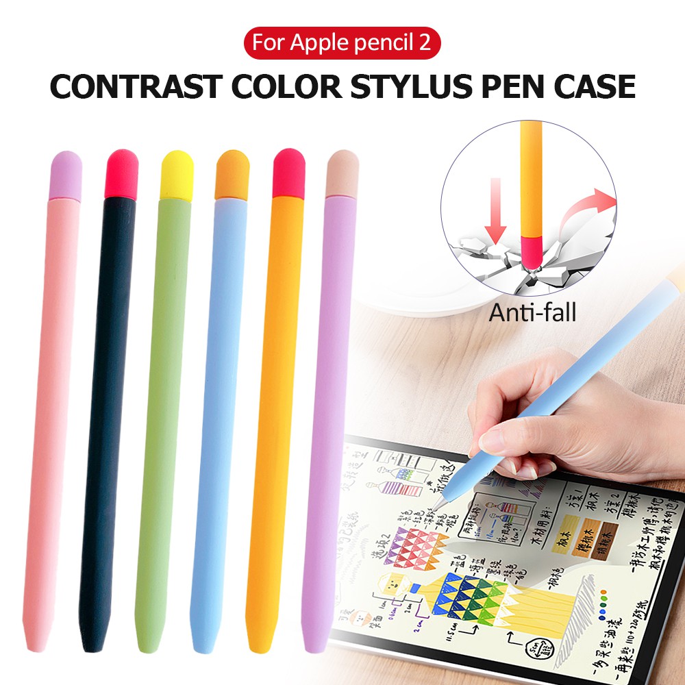 Vỏ silicone mềm dễ thương bảo vệ cho bút cảm ứng máy tính bảng Apple Pencil 2