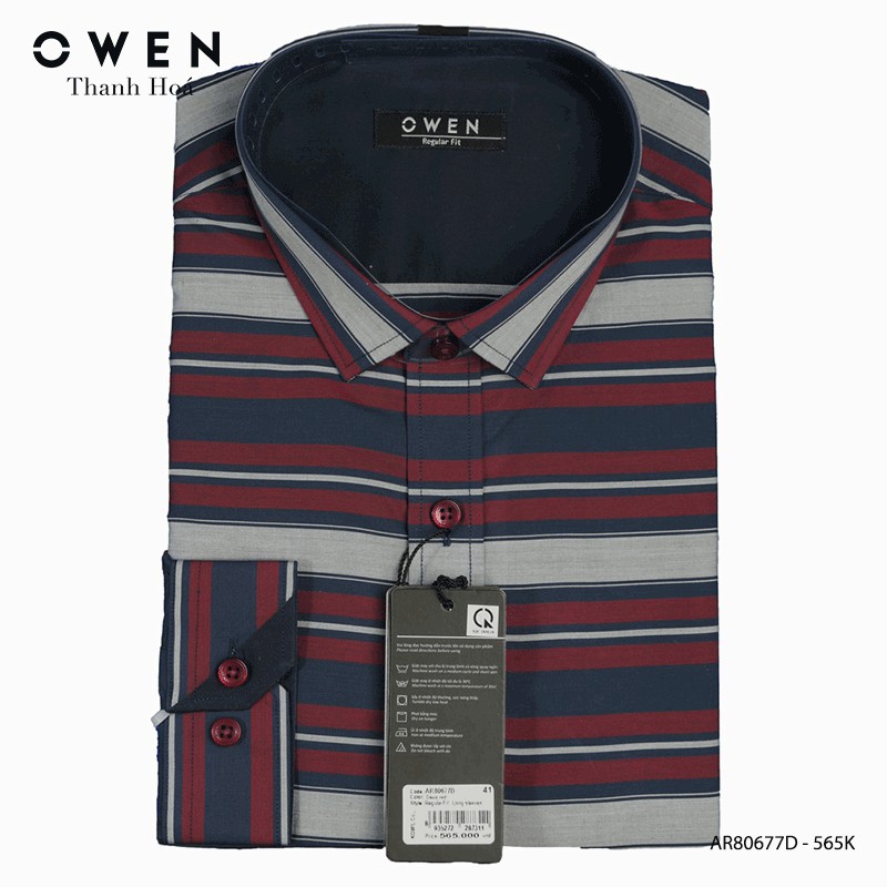 OWEN - Áo sơ mi dài tay Owen Kiểu dáng Regular Fit - AR80677D