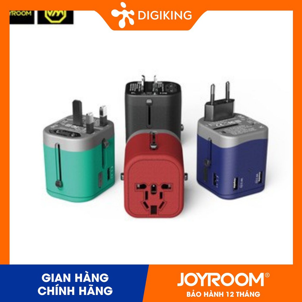 Củ sạc đa năng du lịch JOYROOM JY-166C (xanh nhạt)