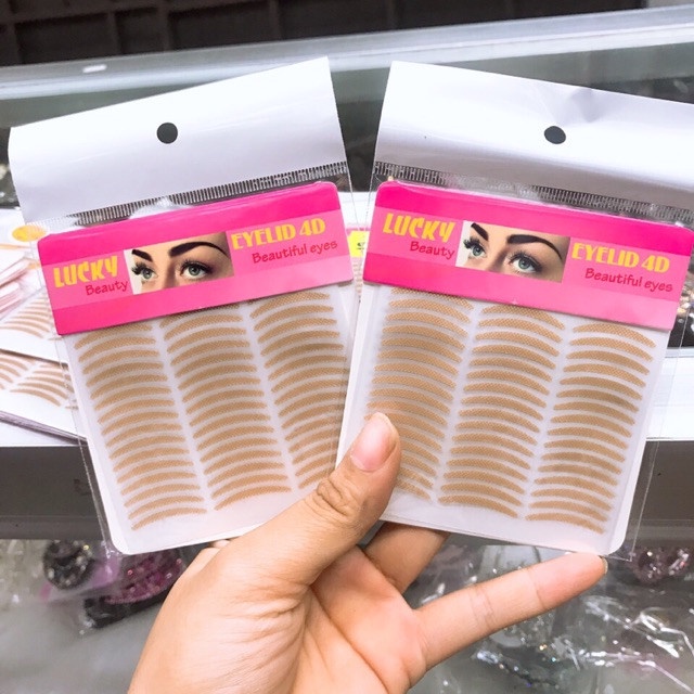 Dán kích mí lưới siêu mỏng, siêu tàn hình Lucky Beauty EYELID 4D Beautiful eyes