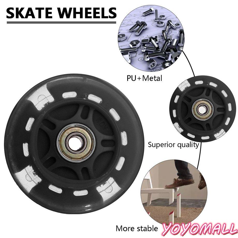 Bánh xe mini có đèn led nhấp nháy phía sau 80mm cho xe scooter