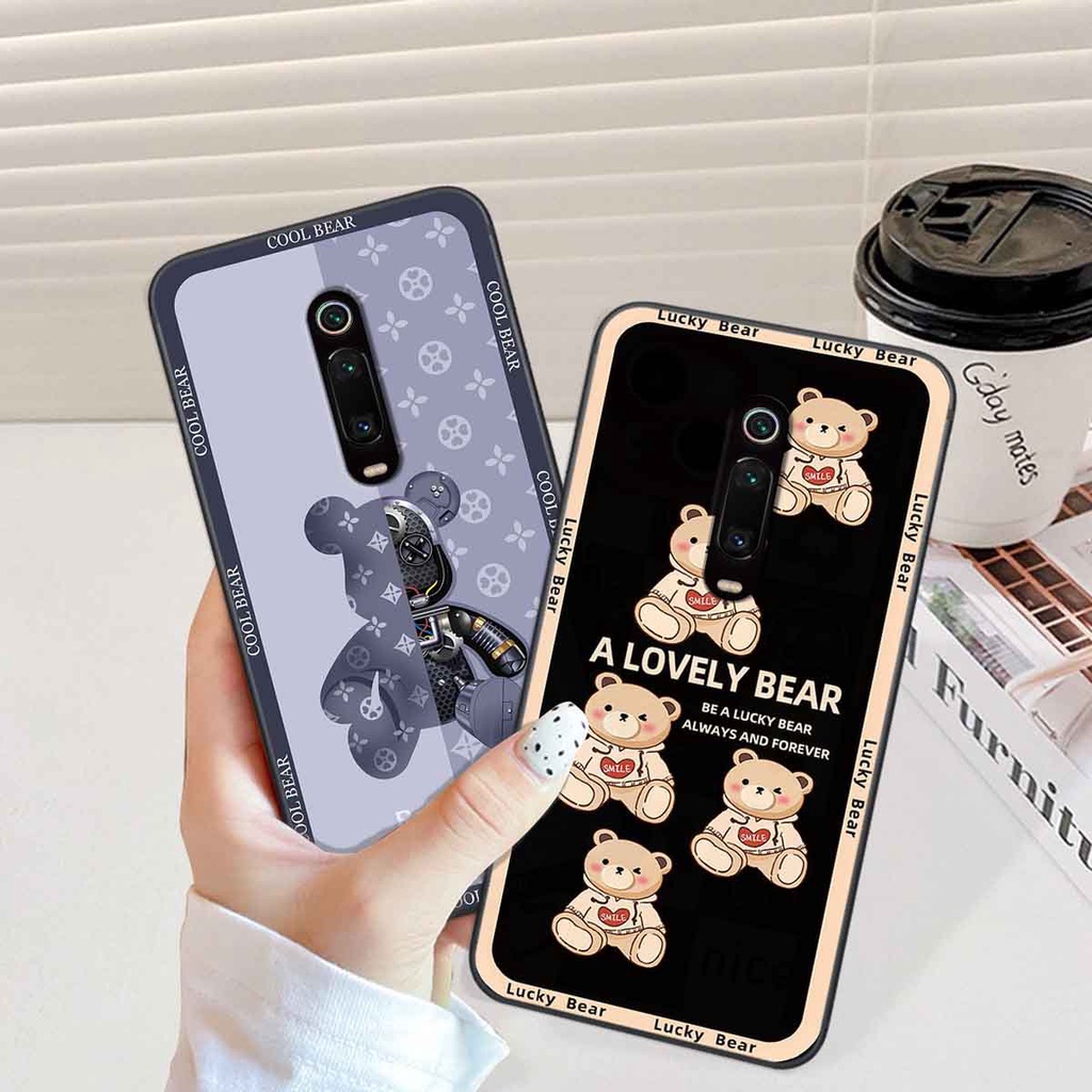 Ốp Xiaomi Redmi K20 bear brick, gấu đáng yêu, dễ thương
