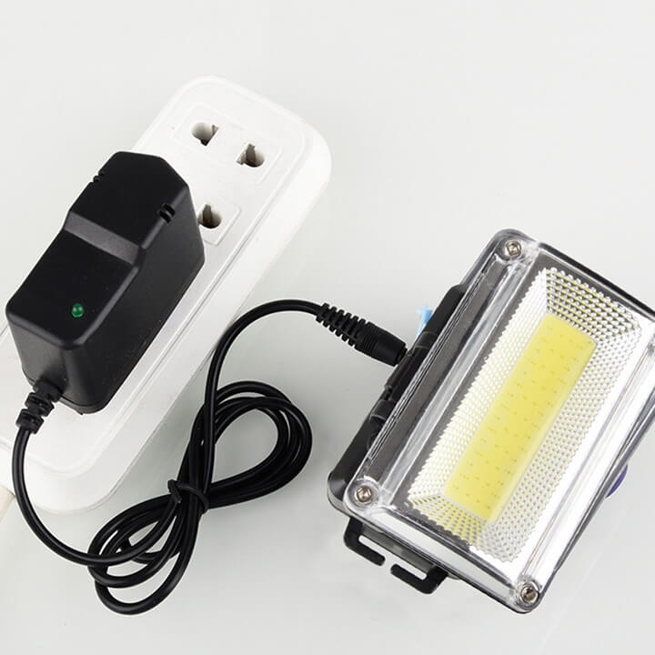 Đèn pin đội đầu siêu sáng 1 bóng COB led tỏa rộng, pin sạc 18650 4800mAh, 4 chế độ sáng nhiều màu có thể đeo trán