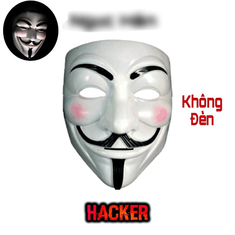 Mặt nạ hacker có/không có đèn