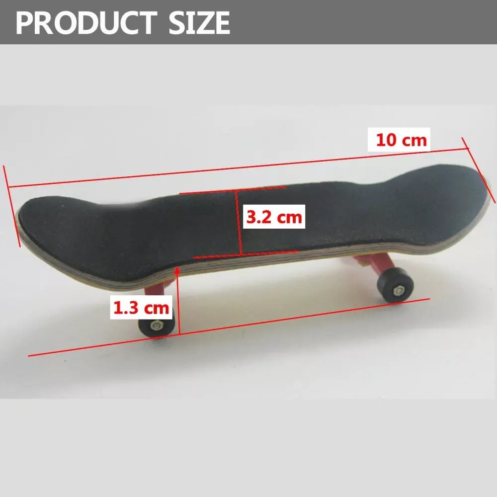 32Mm Bản Gốc Đầy Đủ Gỗ Fingerboard + Mang Grit Box Băng Cơ Bản Kit - Màu đỏ