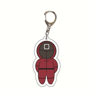 Móc khóa acrylic hình người đàn ông chơi game phong cách squid game thời trang
