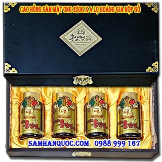 Cao Hồng Sâm Hộp Gỗ Đen 4 Lọ Cao Cấp Hàn Quốc
