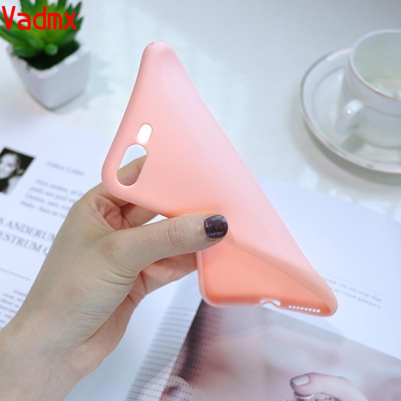 Ốp điện thoại silicon màu trơn hợp thời trang cho Oppo A12 A12E A7 A5S A3S R17 Pro
