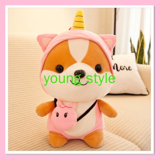 Gấu bông teddy chó Shiba cosplay, chó nhồi bông shiba mặc áo thú siêu dễ thương, hàng nhập cao cấp