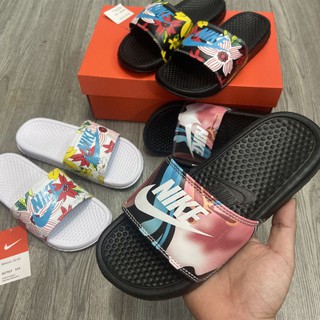 Dép quai ngang banesi hoa 3 màu (tặng box)