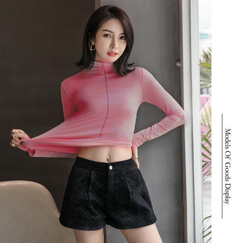 Áo giữ nhiệt nữ cổ 3cm chất thun đanh mịn freesize <65kg - hàng cao cấp | BigBuy360 - bigbuy360.vn