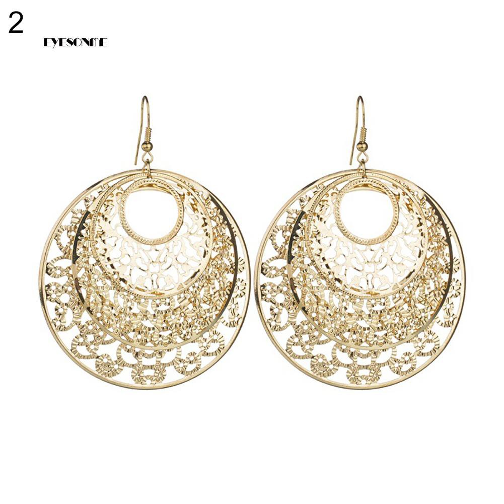 Khuyên Tai Nữ Hình Tròn Thời Trang Cổ Điển