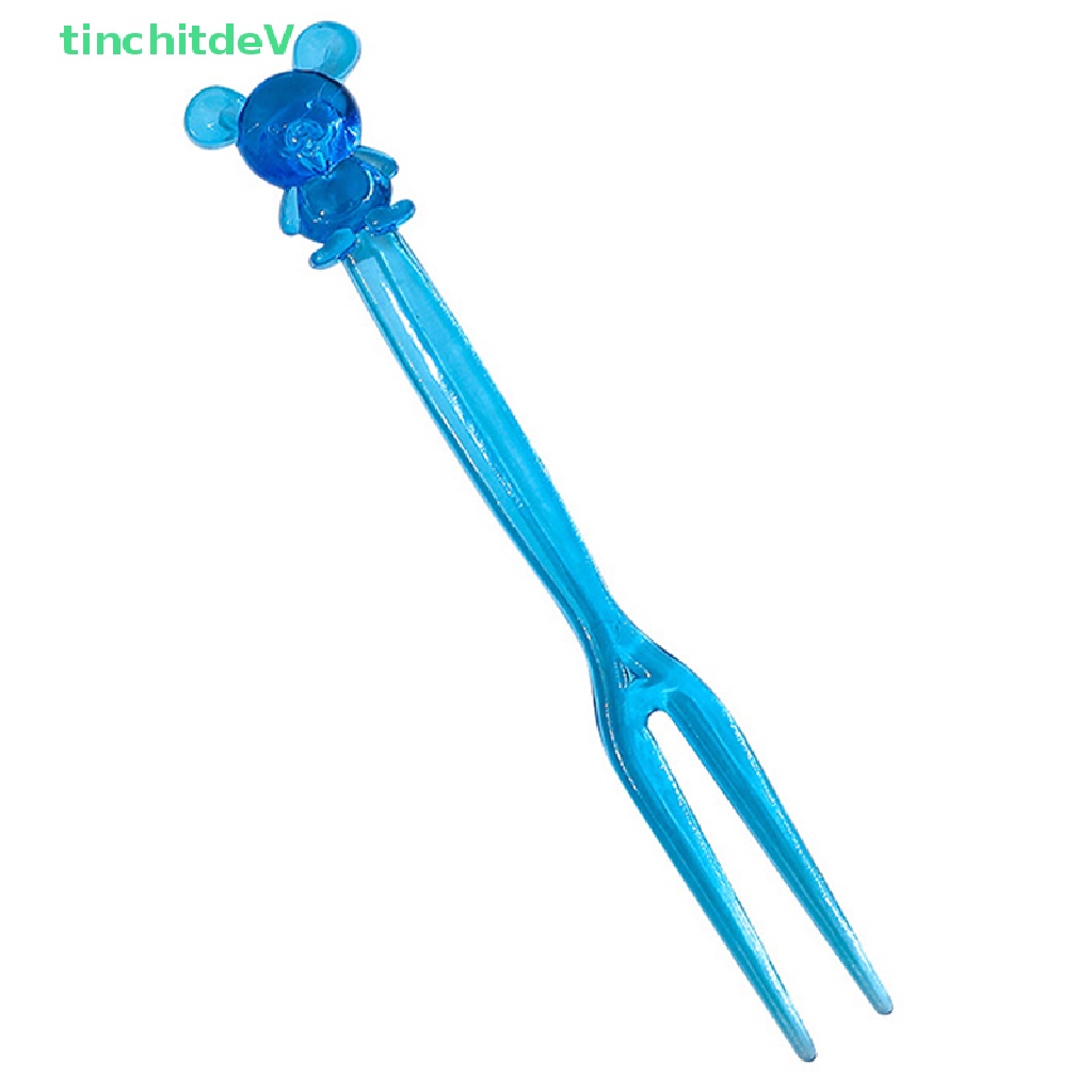 [TinchitdeV] Túi 50 Nĩa Ăn Trái Cây / Bánh Ngọt Hai Răng Dày Phong Cách Trung Hoa [Mới]