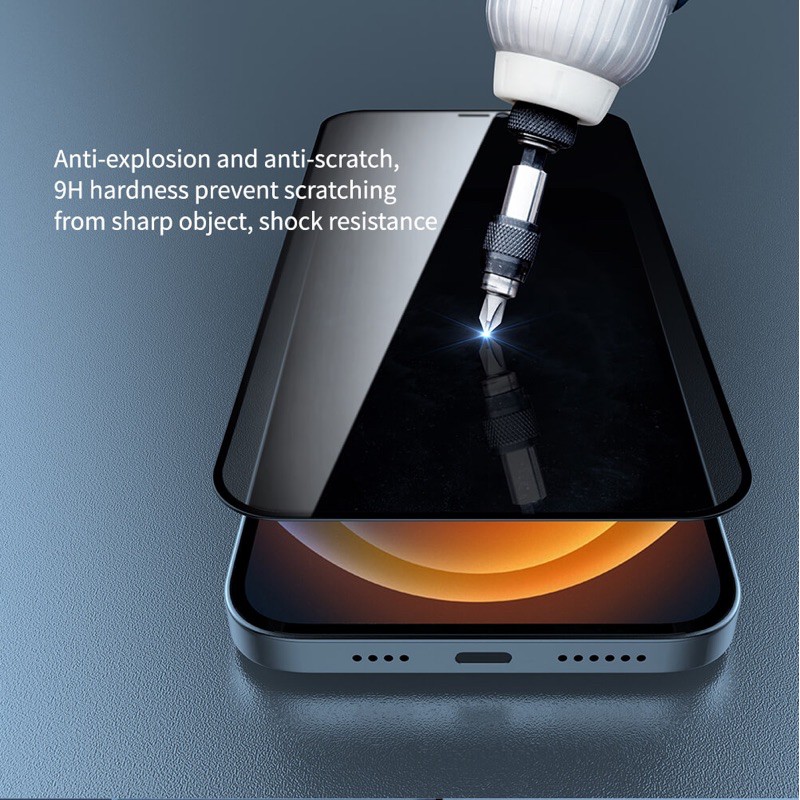 Kính NILLKIN GUARDIAN chống nhìn trộm cho Smart Phone 14 Promax , 14 Pro , 13 Promax ,12 Promax kèm khung dán chính hãng