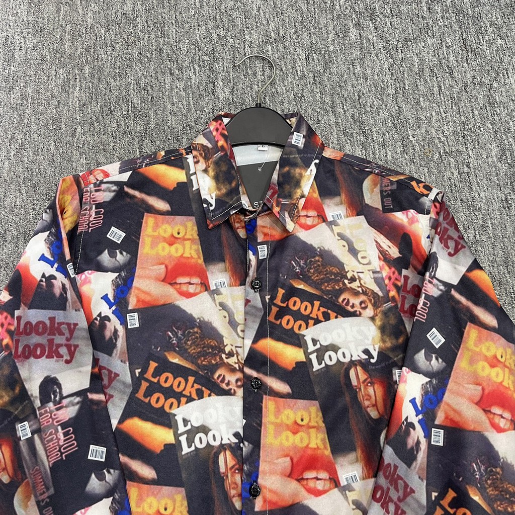 RODI Áo sơ mi nam nữ họa tiết Look, áo sơ mi nam nữ dài tay cá tính - D239 | BigBuy360 - bigbuy360.vn