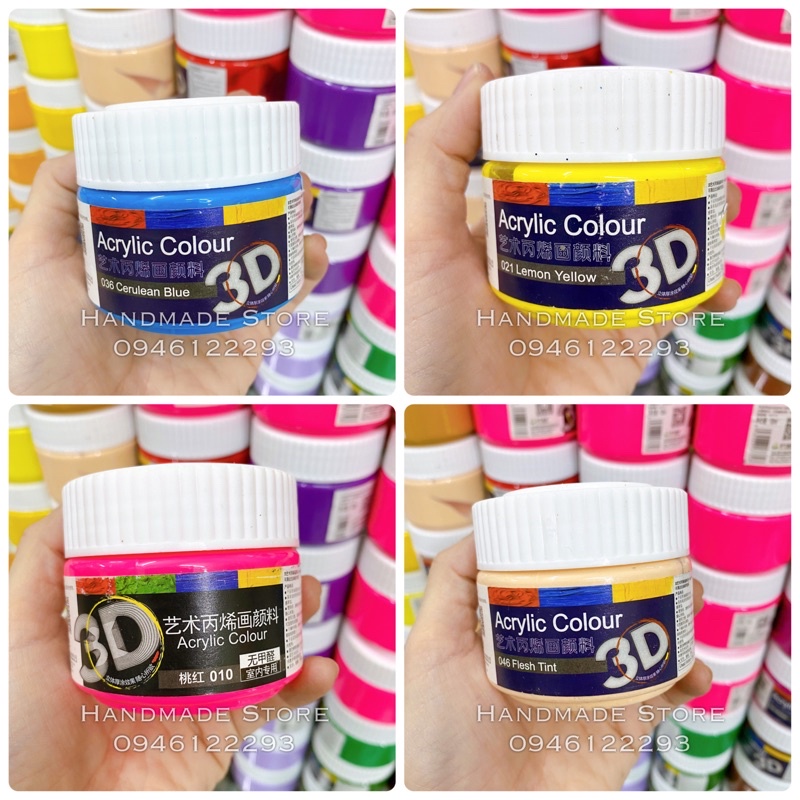 Màu Acrylic 3D lọ nhỏ 100ml