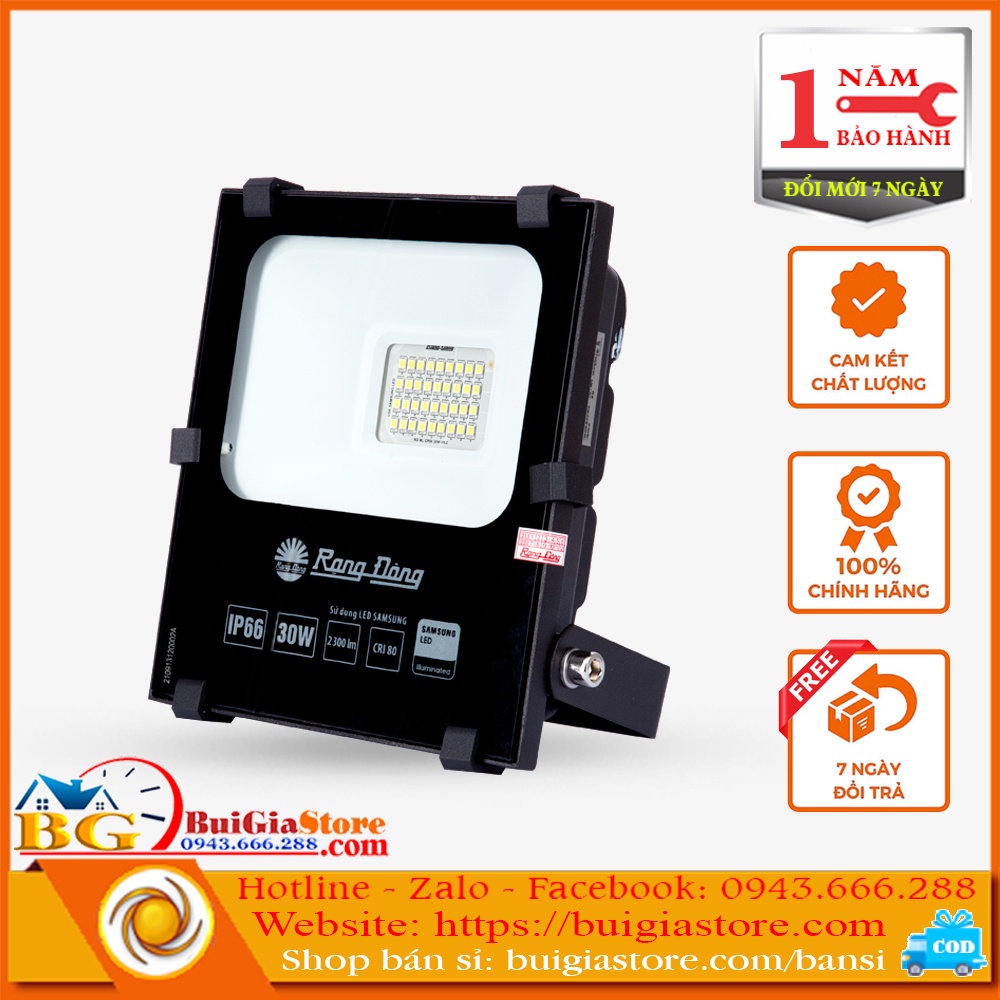 Đèn LED chiếu pha Rạng Đông  CP06/30W - LED Floodlight - Chống nước IP66