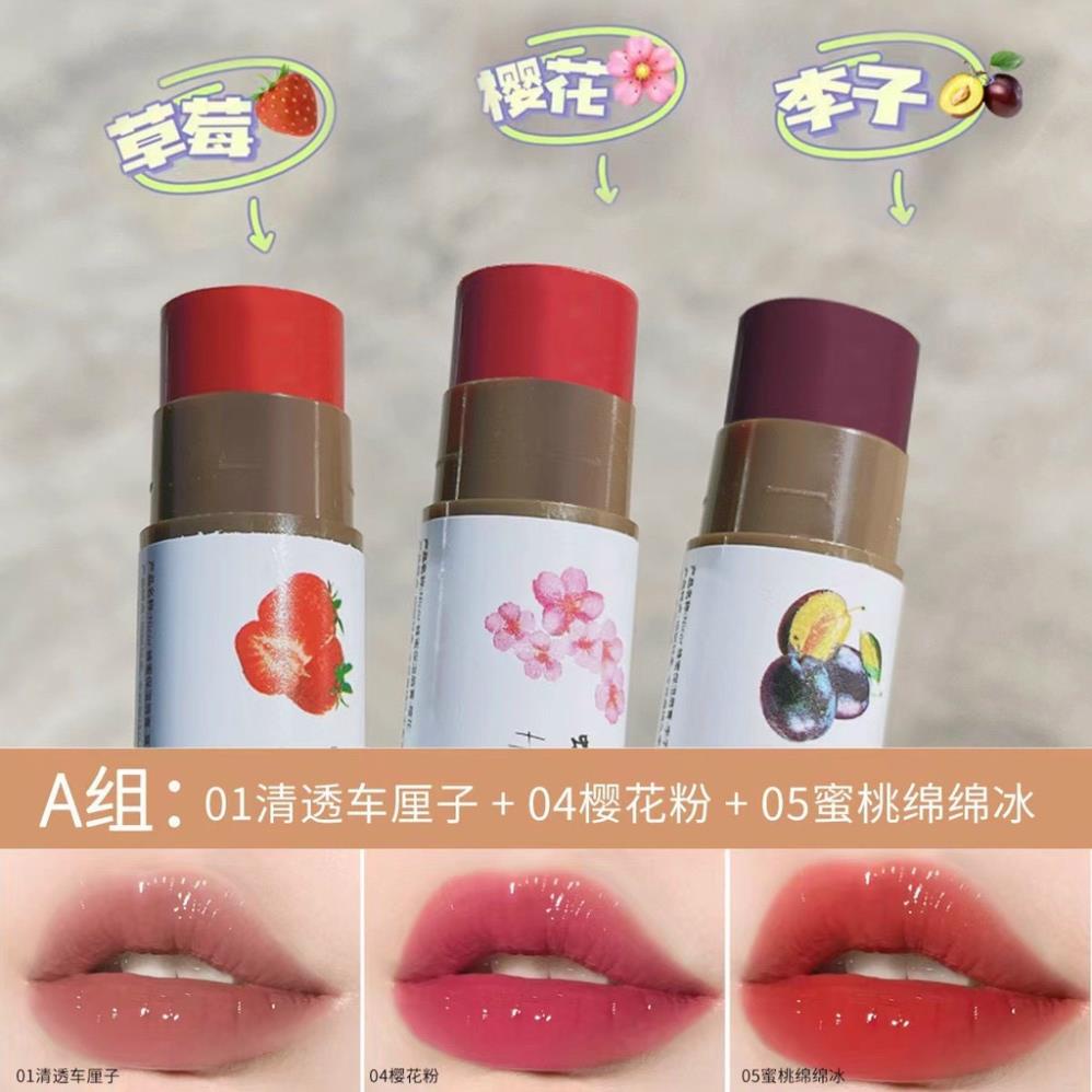 Son Dưỡng Môi 👄𝑭𝒓𝒆𝒆𝒔𝒉𝒊𝒑👄 Set 3 Son Dưỡng Vị Trái Cây NICOR NY8842