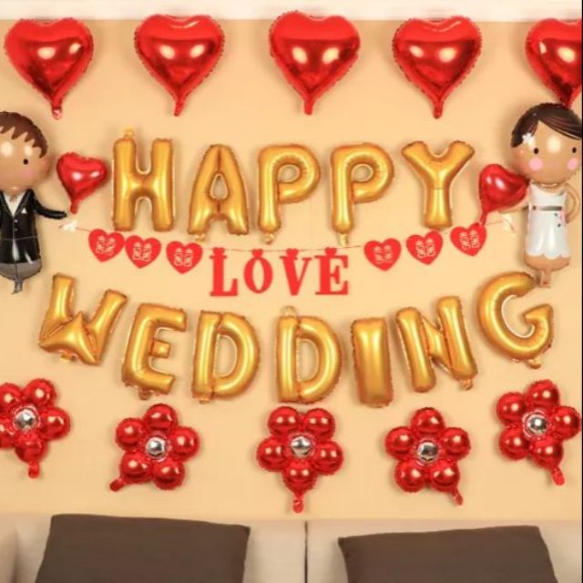 Set bóng happy wedding