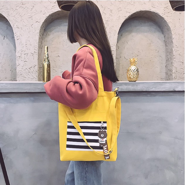 Túi tote vải canvas nữ đeo vai 🎁FREESHIP 50k 🎁 phong cách Hàn Quốc trẻ trung
